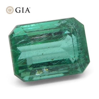 4.03ct Octagonal/Emerald Cut Green Emerald GIA Certified Zambia (F2)