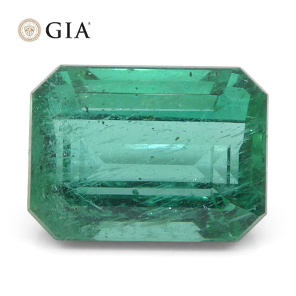 4.03ct Octagonal/Emerald Cut Green Emerald GIA Certified Zambia (F2)