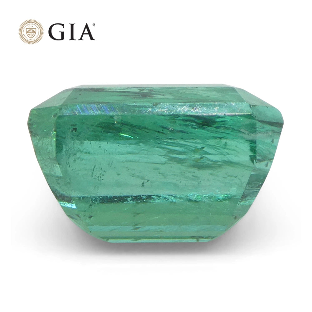 4.03ct Octagonal/Emerald Cut Green Emerald GIA Certified Zambia (F2)