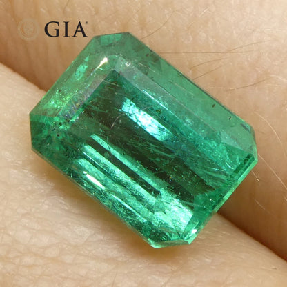 4.03ct Octagonal/Emerald Cut Green Emerald GIA Certified Zambia (F2)