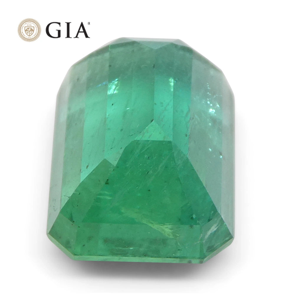 4.03ct Octagonal/Emerald Cut Green Emerald GIA Certified Zambia (F2)