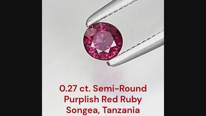 0.27 ct. Purplish Red Ruby - Songea, Tanzania